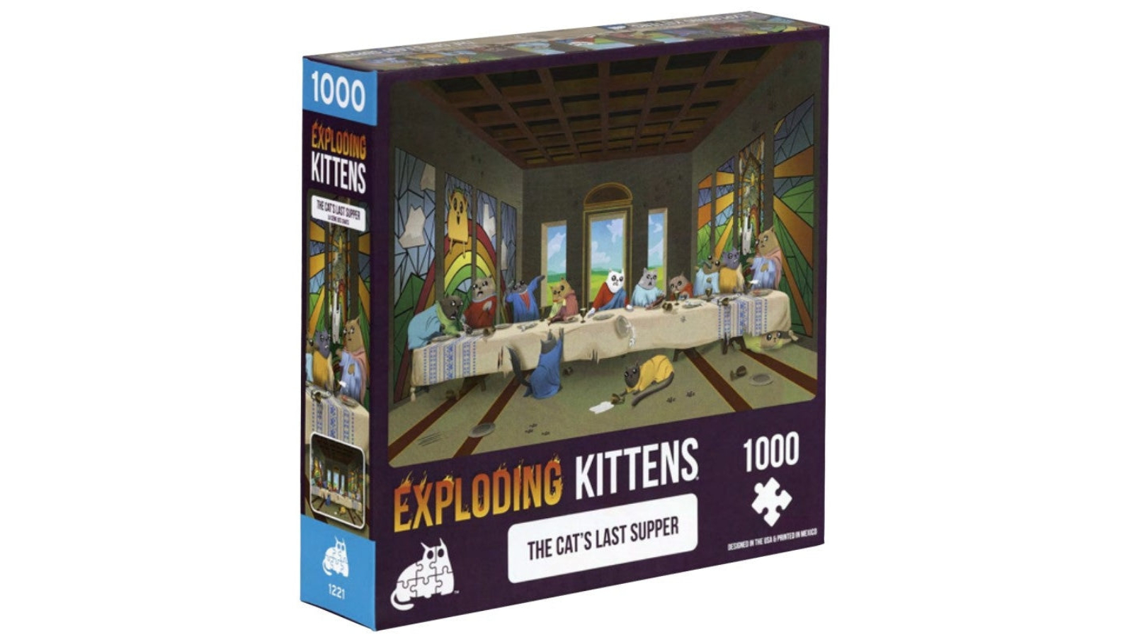 Exploding Kittens 1000 Piece Puzzle Cats Last Supper