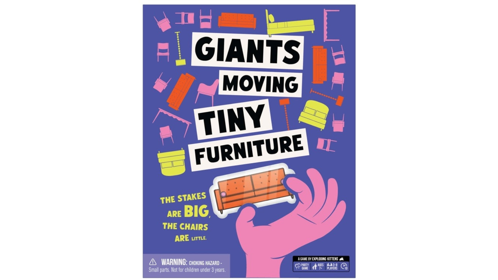 Exploding Kittens Giants Moving Tiny Furniture Game