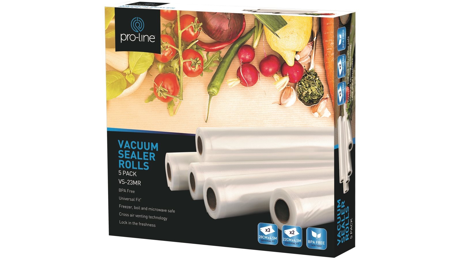 Proline VS23MR 5Pack Universal Vacuum Sealer Rolls Harvey Norman