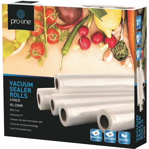 Proline VS-23MR 5-Pack Universal Vacuum Sealer Rolls