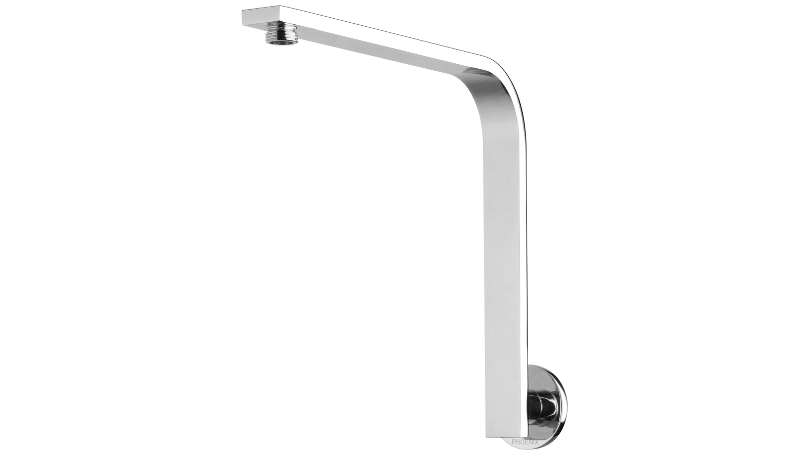 Phoenix Vivid Slimline Shower Arm Rectangle Round Plate - Chrome