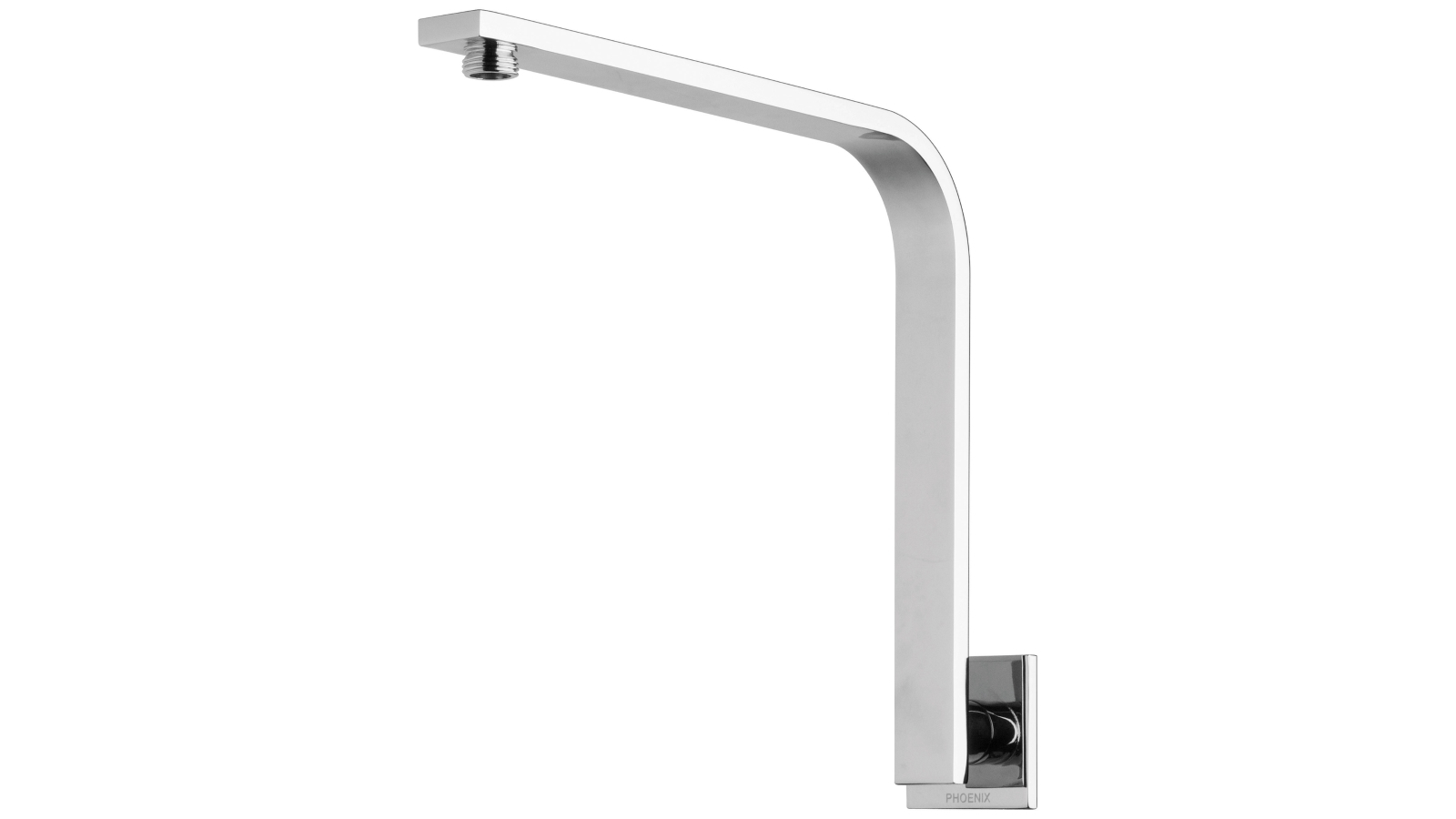 Phoenix Vivid Slimline Shower Arm Rectangular Square Plate - Chrome