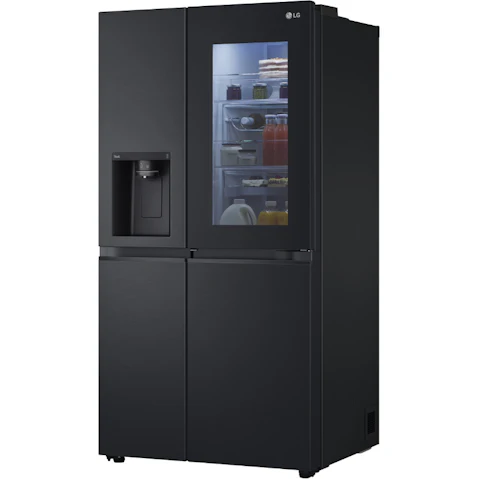 LG 635 Litre Side by Side Instaview Fridge - Matte Black