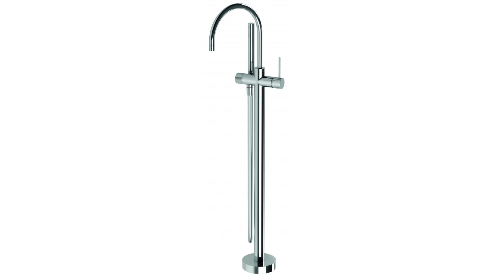 Phoenix Vivid Slimline Floor Mounted Bath Mixer with Hand Shower - Chrome