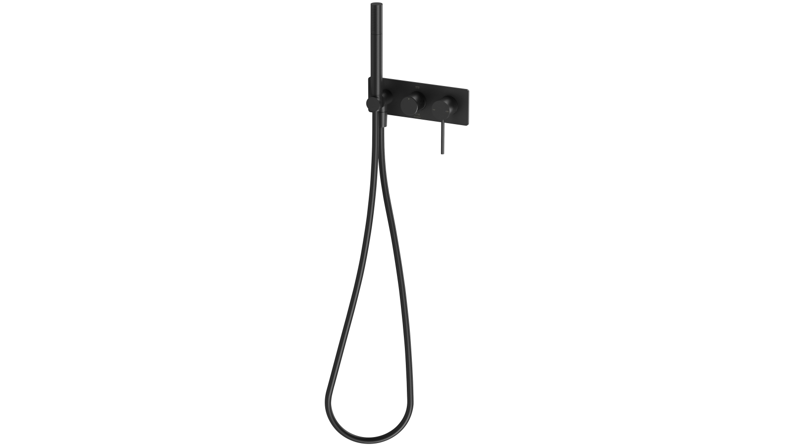 Phoenix Vivid Slimline Wall Shower System -  Matte Black