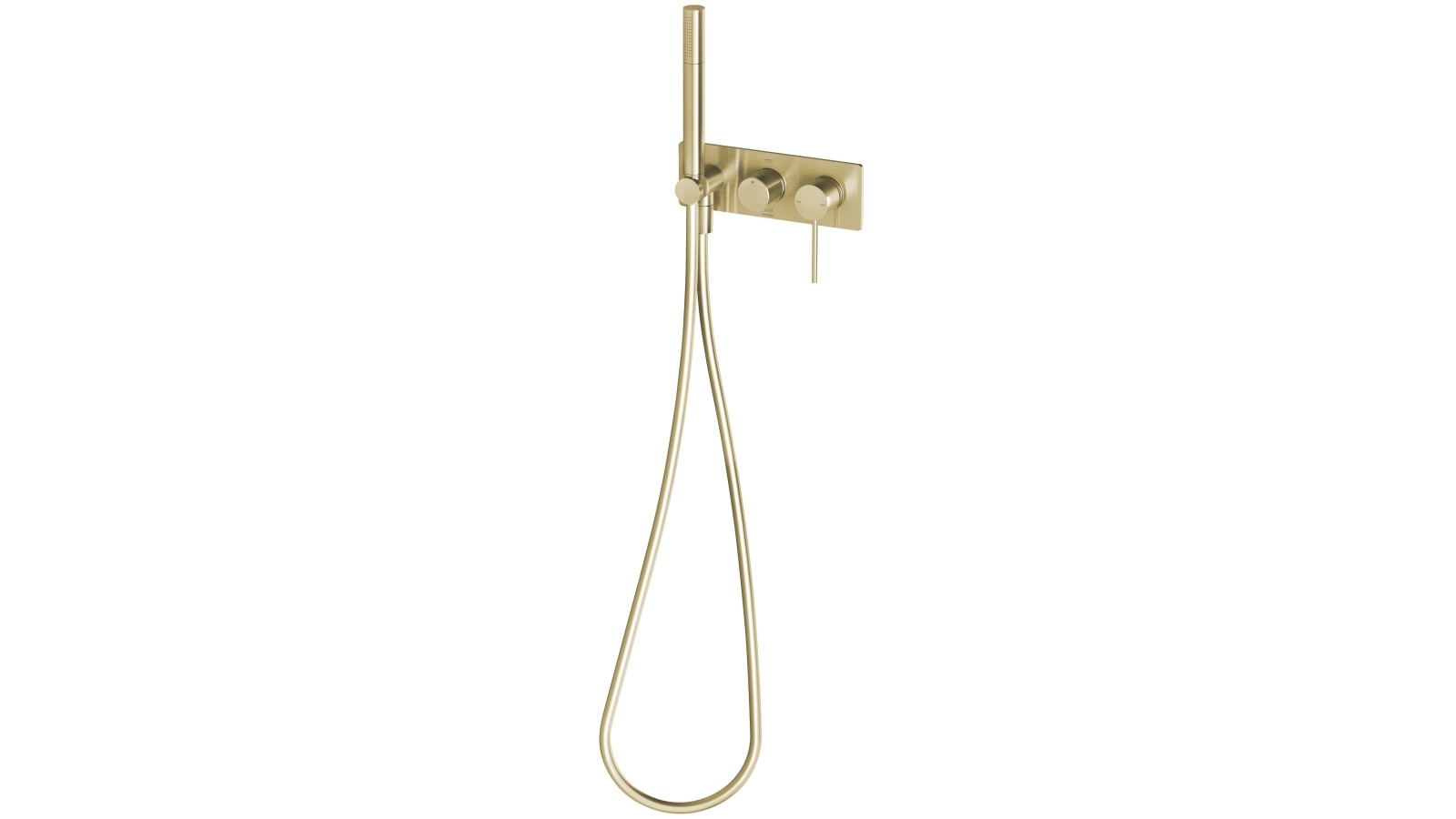 Phoenix Vivid Slimline Wall Shower System - Brushed Gold