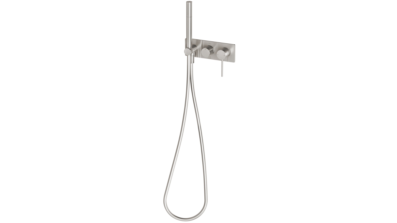 Phoenix Vivid Slimline Wall Shower System - Brushed Nickel