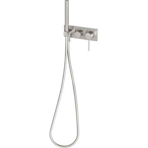 Phoenix Vivid Slimline Wall Shower System - Brushed Nickel
