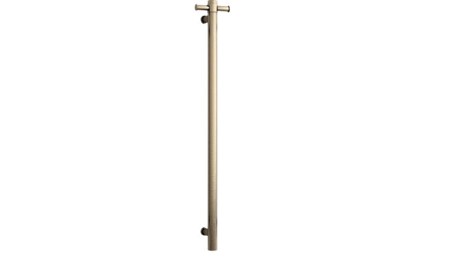 Thermogroup Thermorail 12V Vertical Single Heated Towel Rail - Brushed Brass