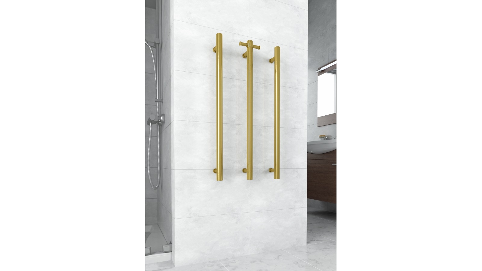 Thermogroup Thermorail 12V Vertical Single Heated Towel Rail