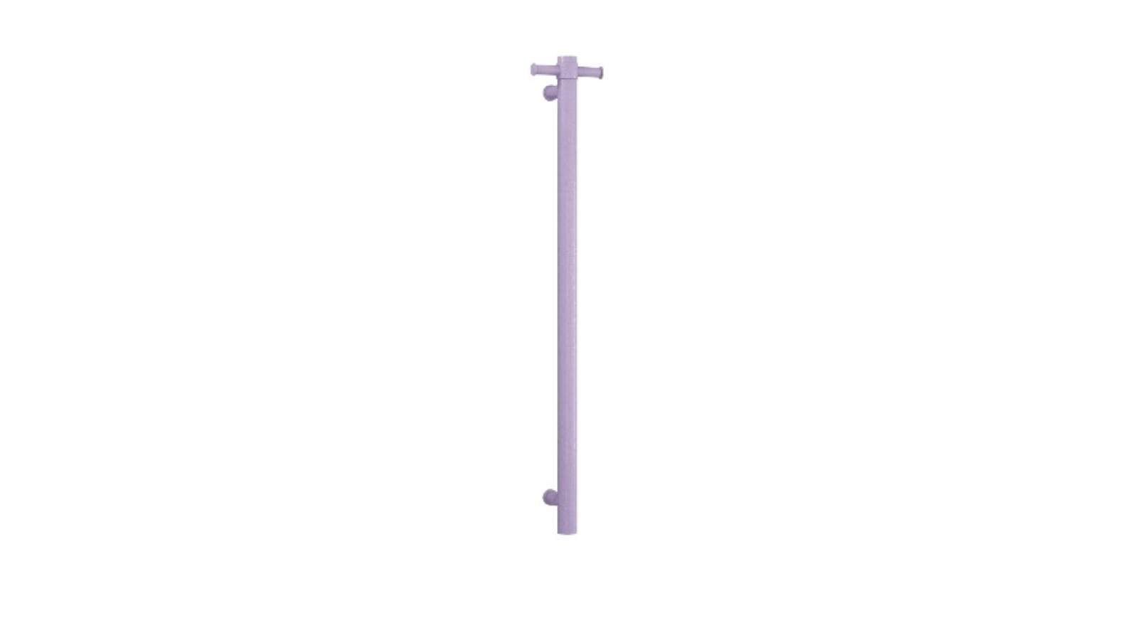 Thermogroup Thermorail Round Vertical Single Heated Towel Rail - Lilac Satin 