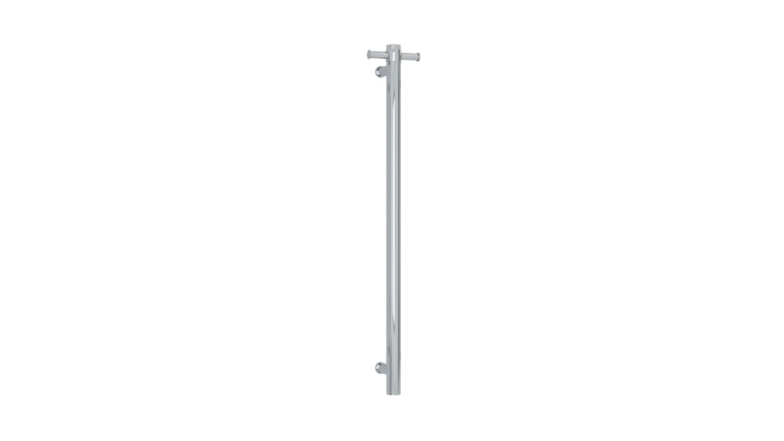 Thermogroup Thermorail Round Vertical Single Heated Towel Rail - Polished Stainless Steel