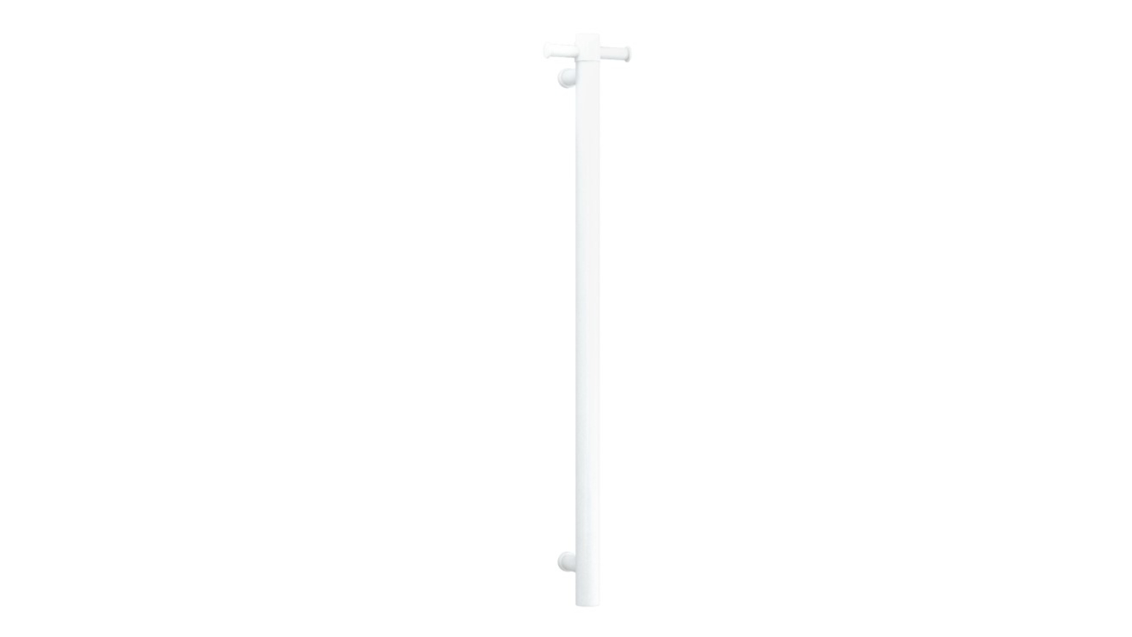 Thermogroup Thermorail 12V Vertical Single Heated Towel Rail - Satin White