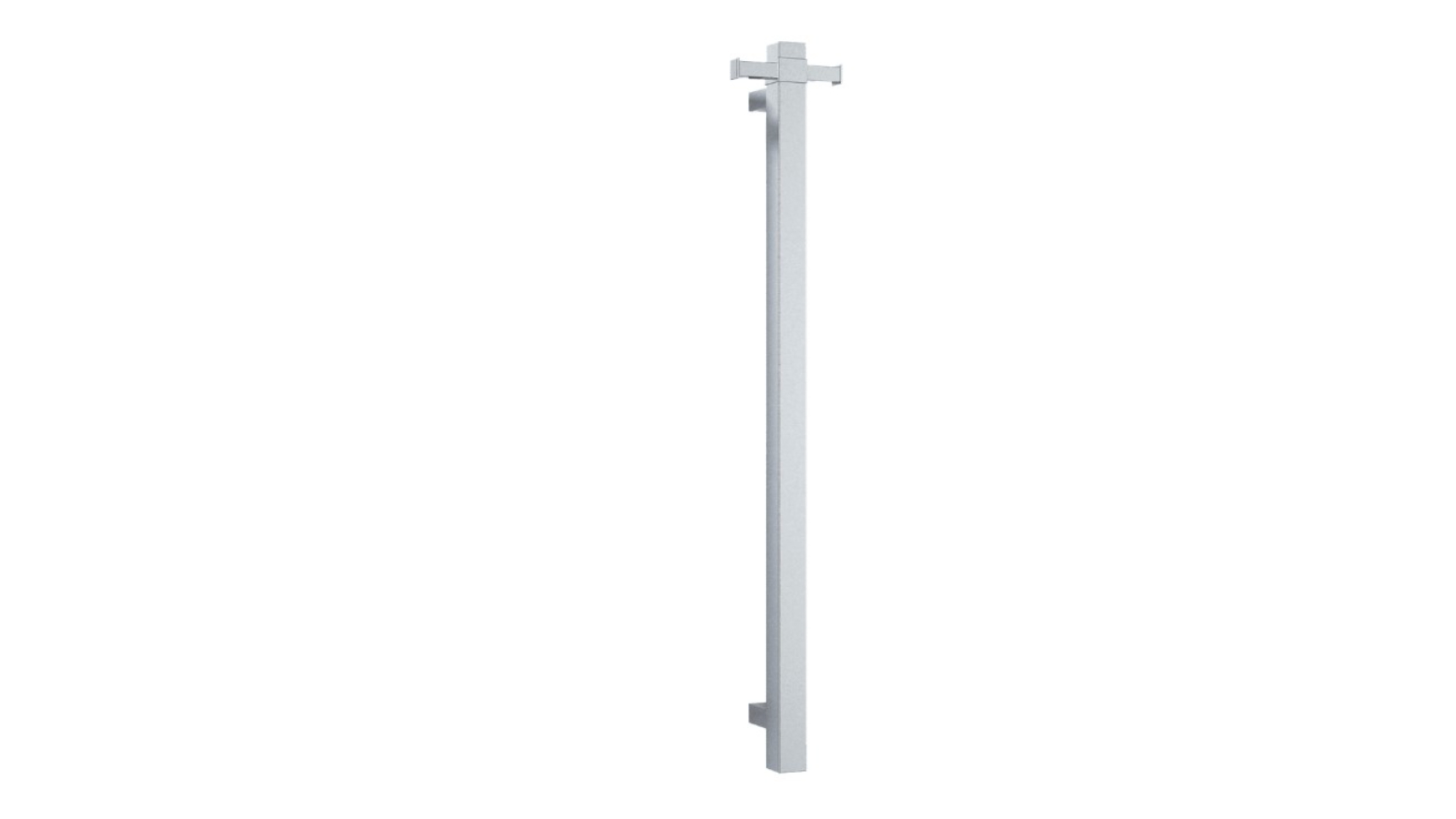 Thermogroup Thermorail Square Vertical Single Bar Heated Towel Rail - Polished Stainless Steel