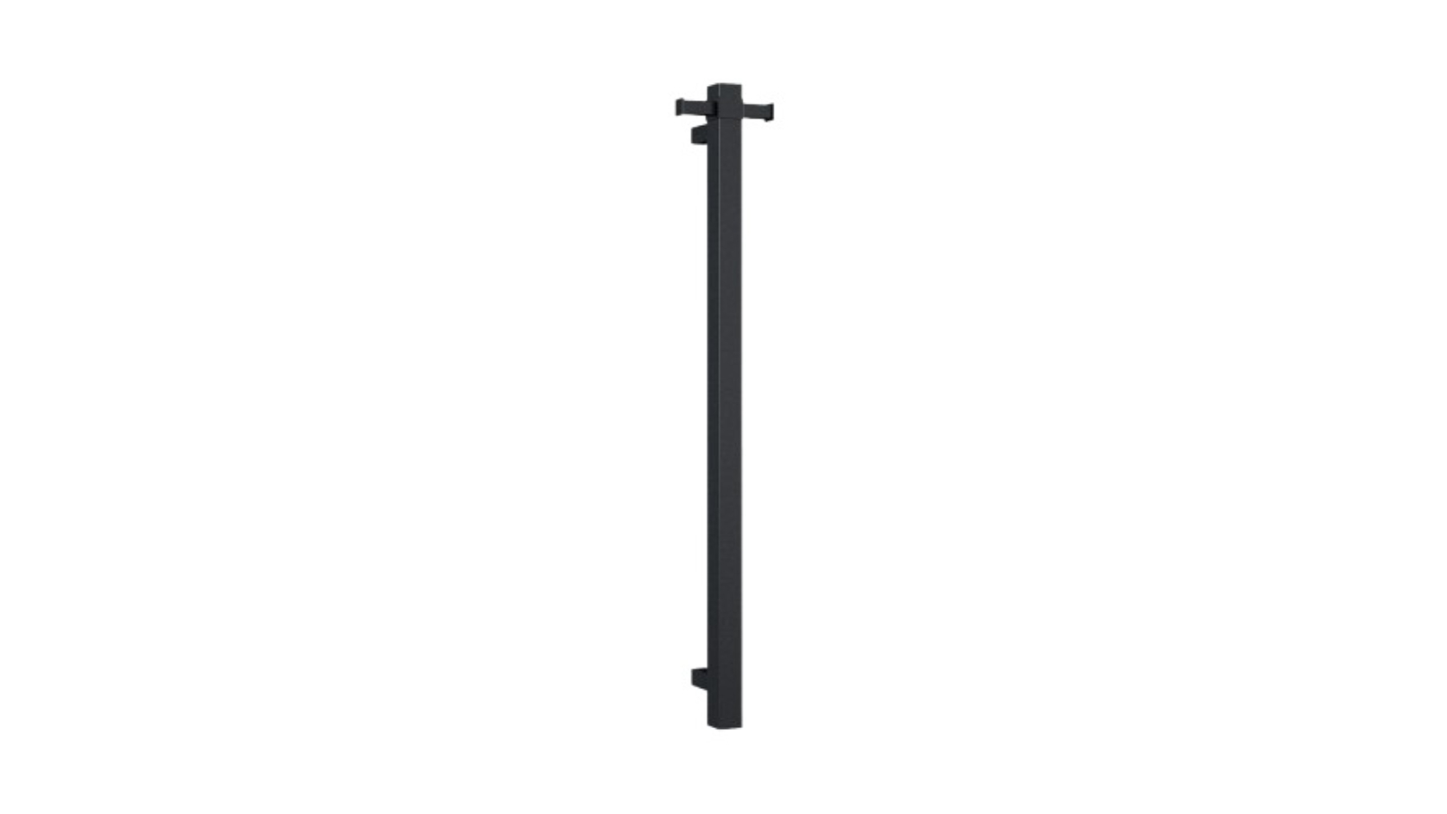Thermogroup Thermorail Square Vertical Single Heated Towel Rail - Matte Black