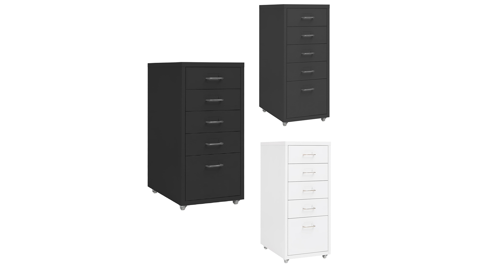 vidaXL Metal 28 x 41 x 69cm Mobile File Cabinet