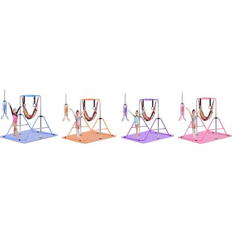 Advwin Gymnastic Bar for Kids with Mat, Ring, and Swing