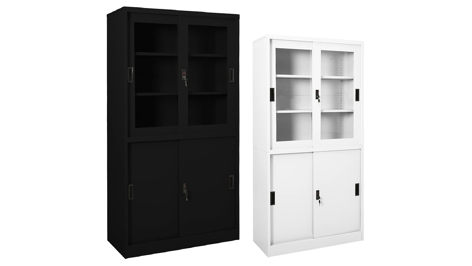 vidaXL Steel 90 x 40 x 180cm Office Cabinet with Sliding Door