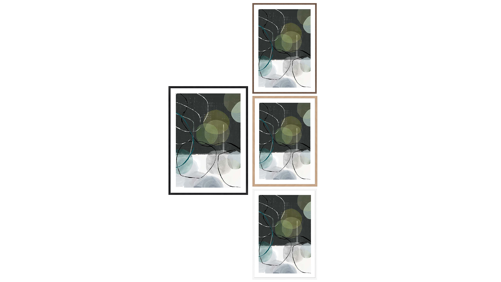 La Grolla Symphony of Abstract Circles II Frame Wall Art