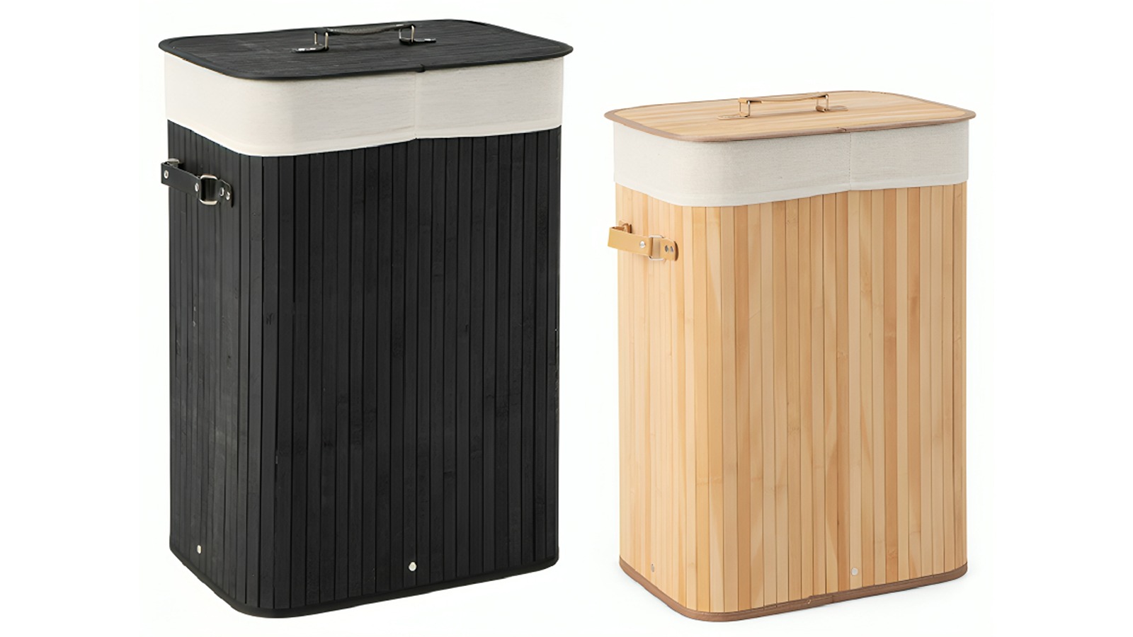 Costway 72 Litre Bamboo Collapsible Laundry Hamper