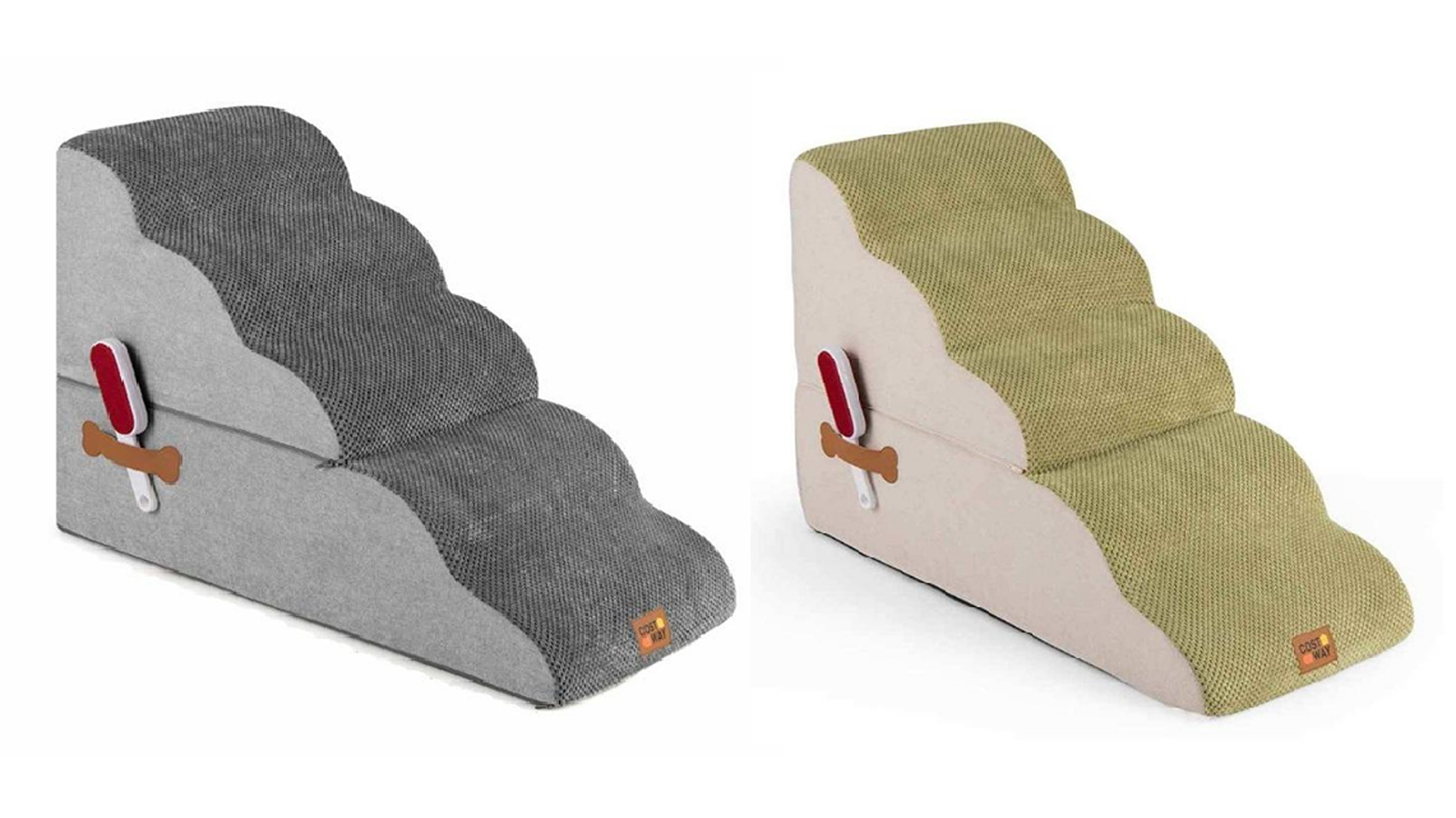 Costway 5-Step Dog Non-Slip Foam Ramp