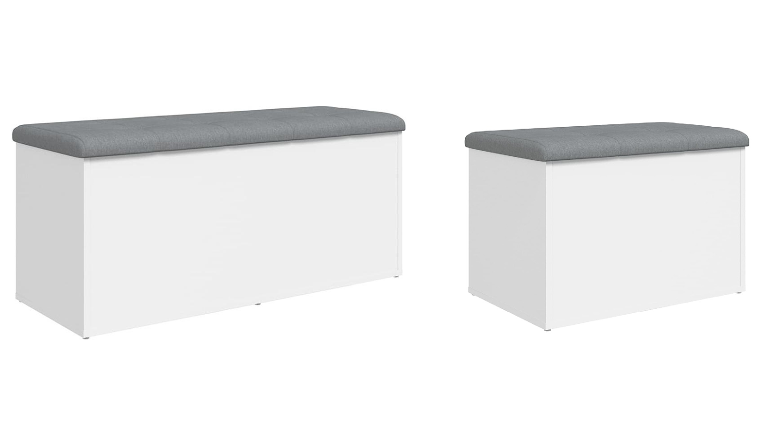 vidaXL White Engineered Wood Storage Bench