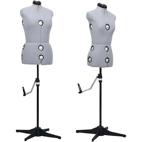 vidaXL Grey Female Adjustable Dress Form