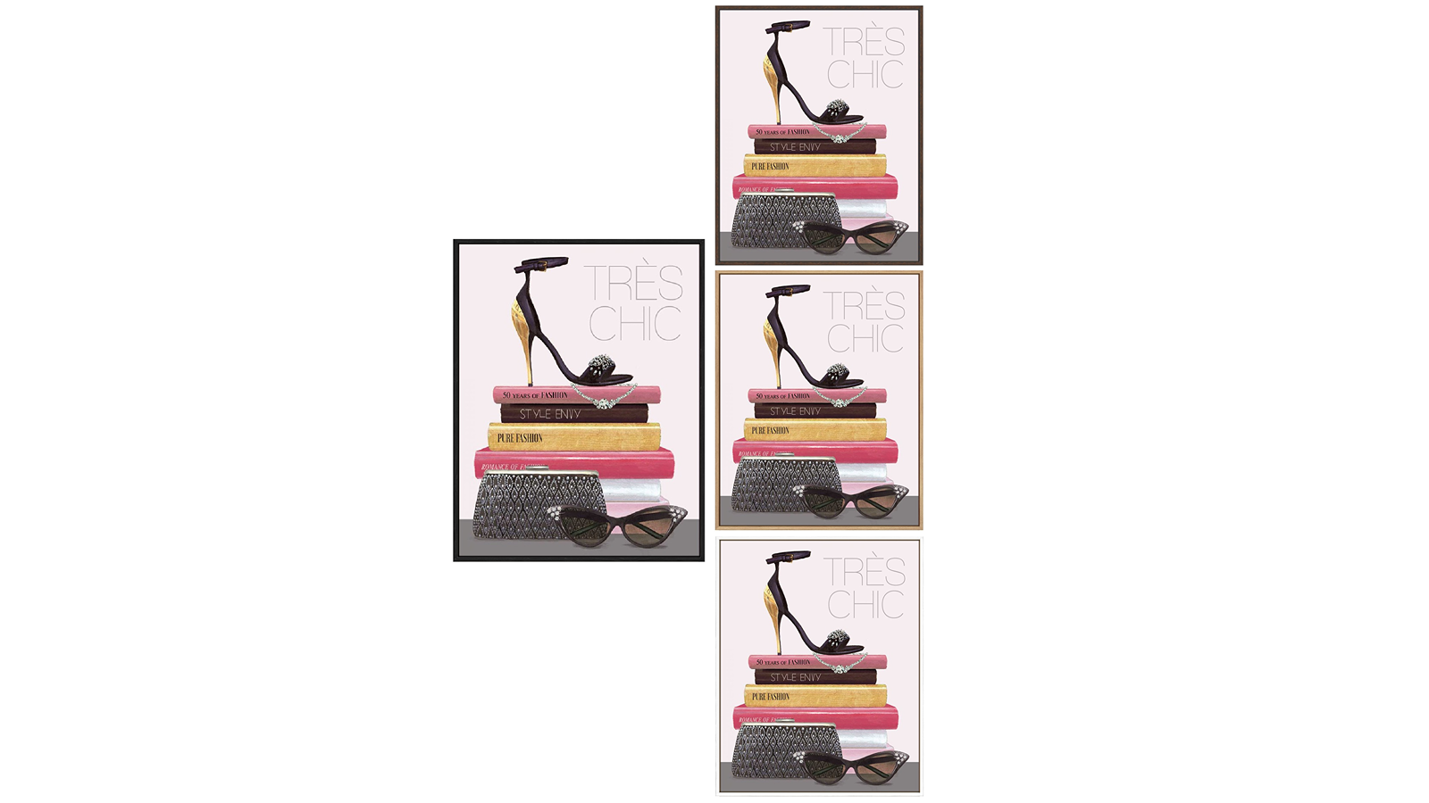 La Grolla Paris Style III Sq Gold/Black Gallery Wall Art