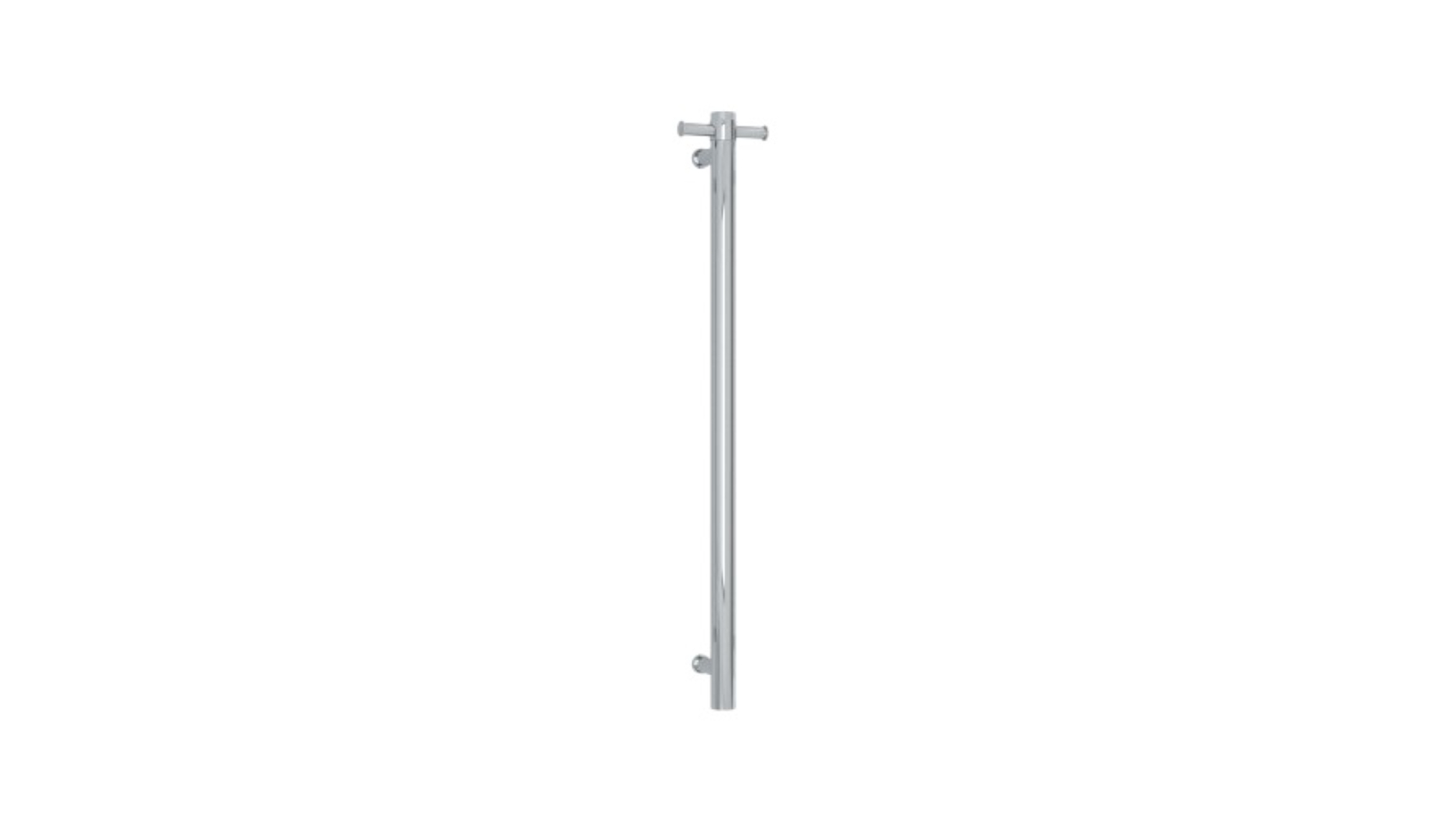Thermogroup Thermorail Round Vertical Single Polished Heated Towel Rail - Stainless Steel