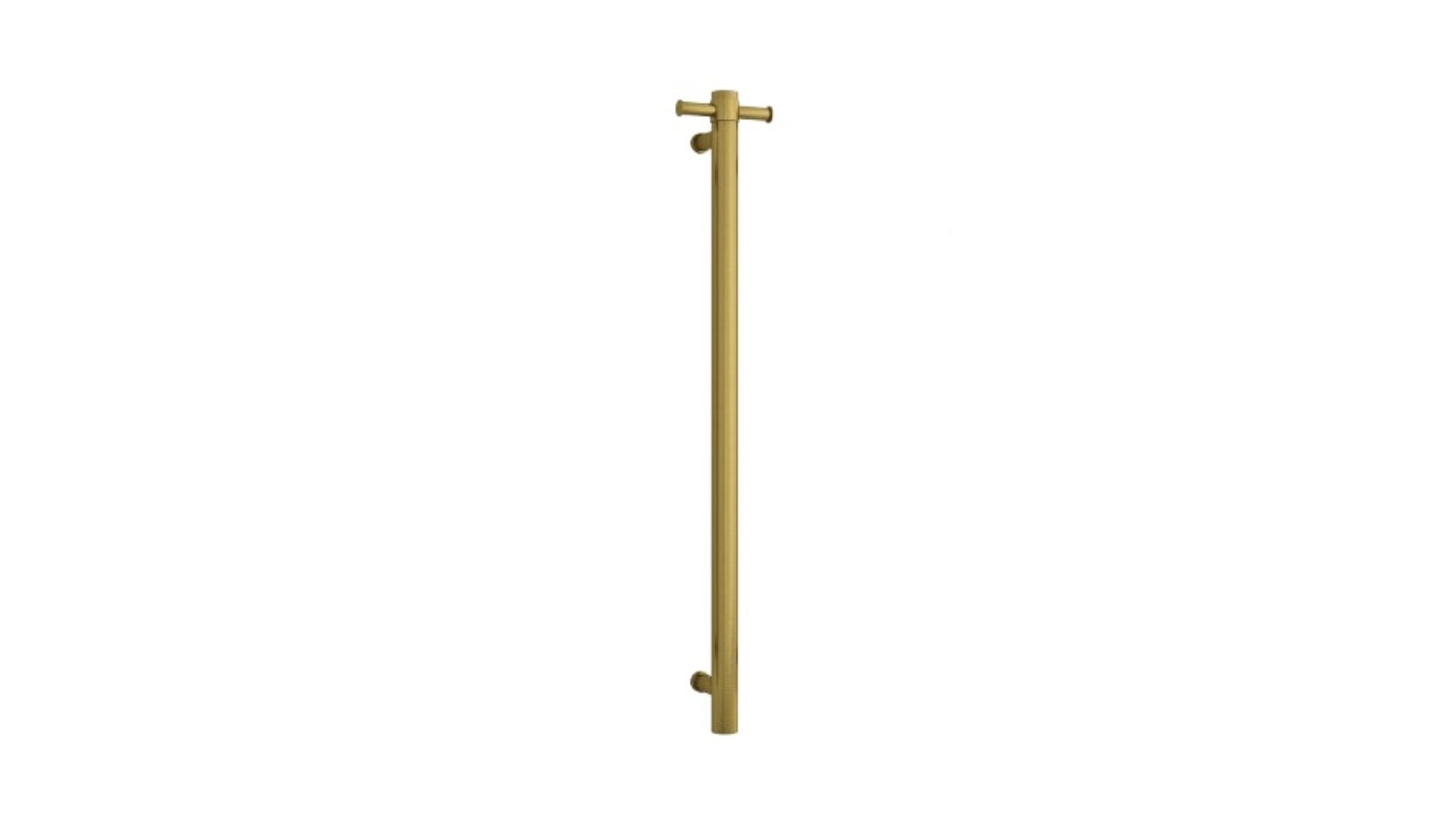 Thermogroup Thermorail 12V Vertical Single Heated Towel Rail - Brushed Gold