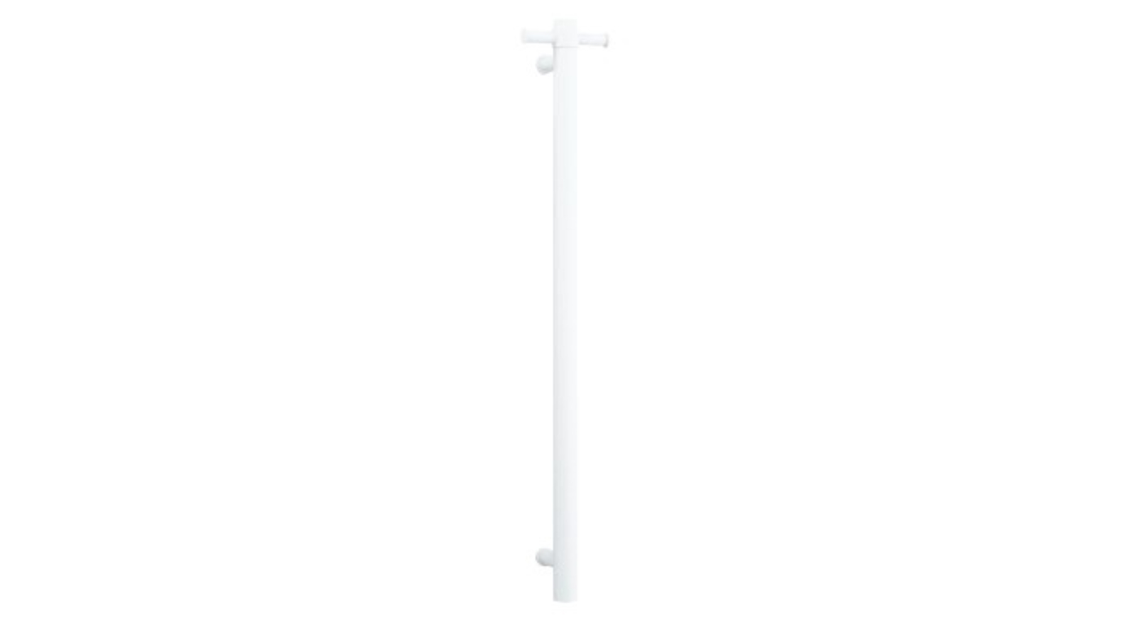Thermogroup Thermorail Round Vertical Single Heated Towel Rail - Matte White