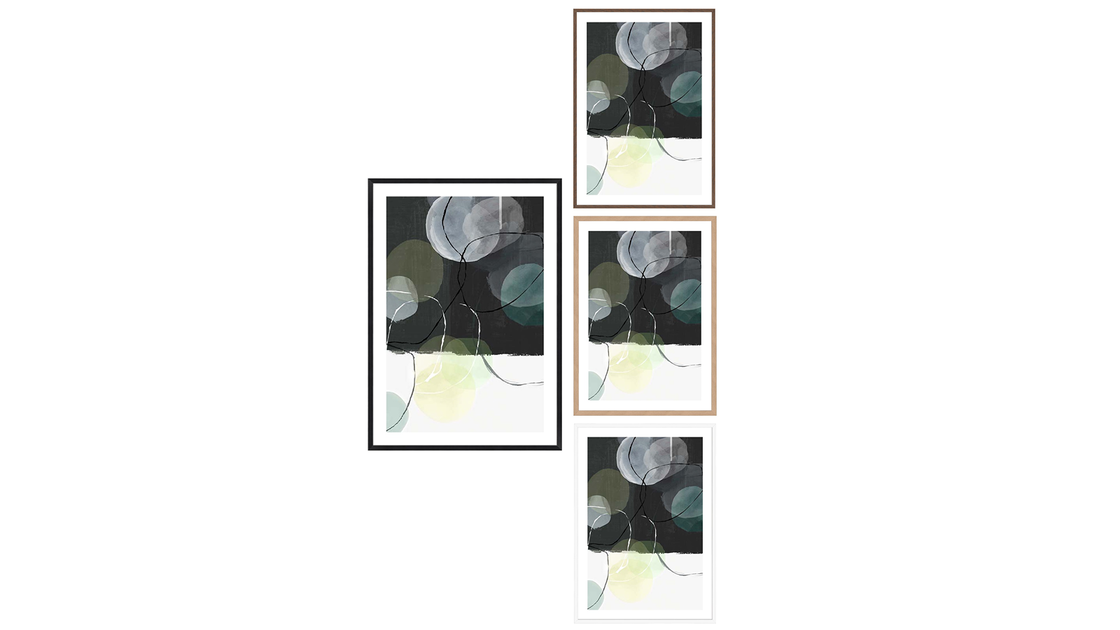 La Grolla Symphony of Abstract Circles I Frame Wall Art