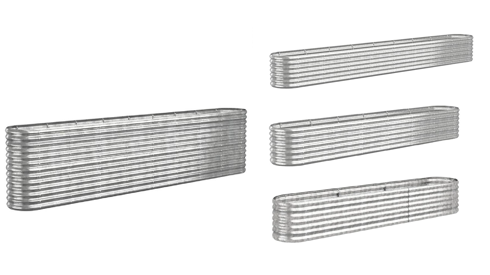 vidaXL Silver Garden Raised Bed