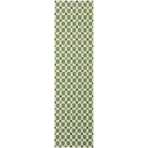The Weave Studio Vistara Tito Green Runner Outdoor Rug - 300 x 80cm