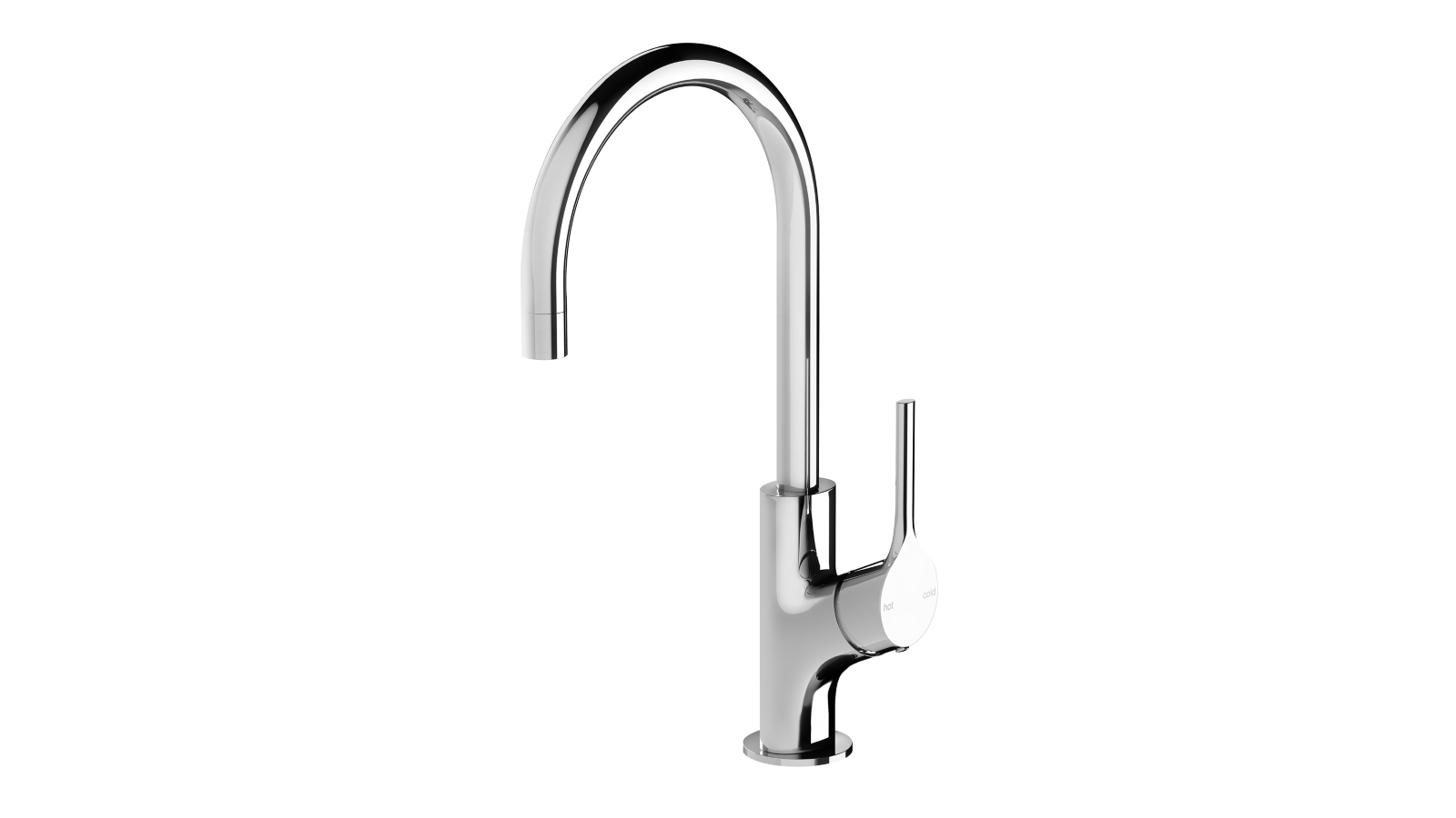 Phoenix Vivid Slimline Oval 160mm Gooseneck Sink Mixer - Chrome