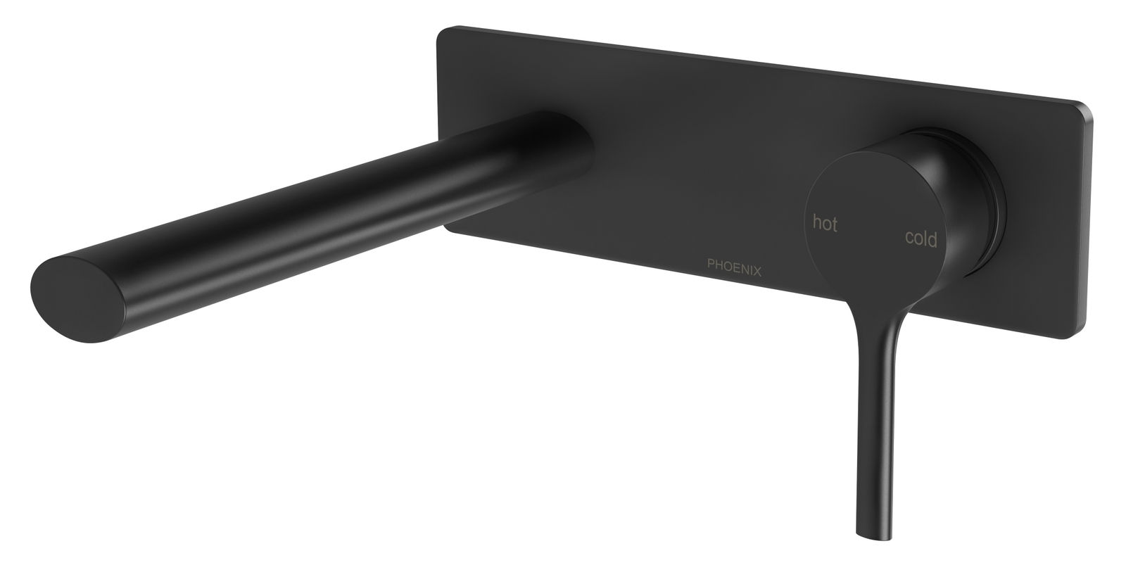 Phoenix Vivid Slimline Oval Wall Bath Mixer Set - Matte Black