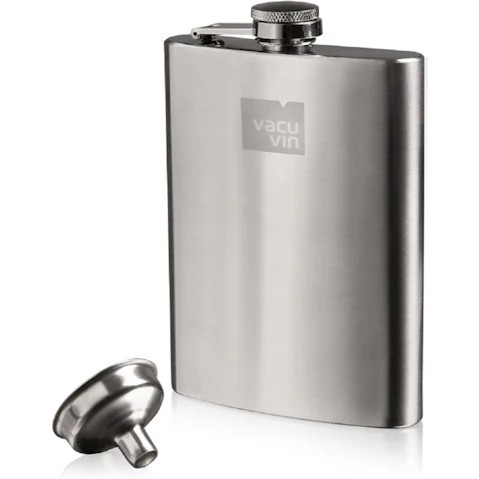 Vacu Vin Stainless Steel Hip Flask and Funnel - 240ml