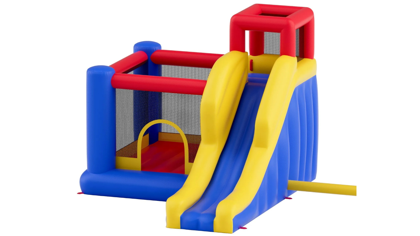 Pretty & Practical Inflatable Bounce House with Blower, Slide and Storage Bag