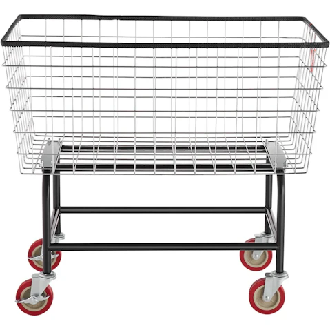 Pretty & Practical 4.5 Bushel Wire Laundry Cart with Wheels
