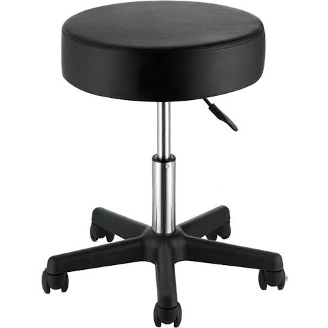 Pretty & Practical Rolling Stools with Wheel - Black
