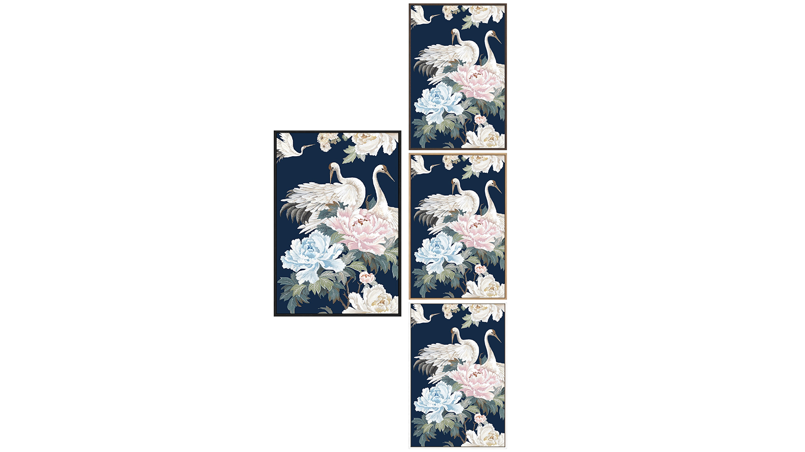 La Grolla Pearly White Cranes II Gallery Wall Art