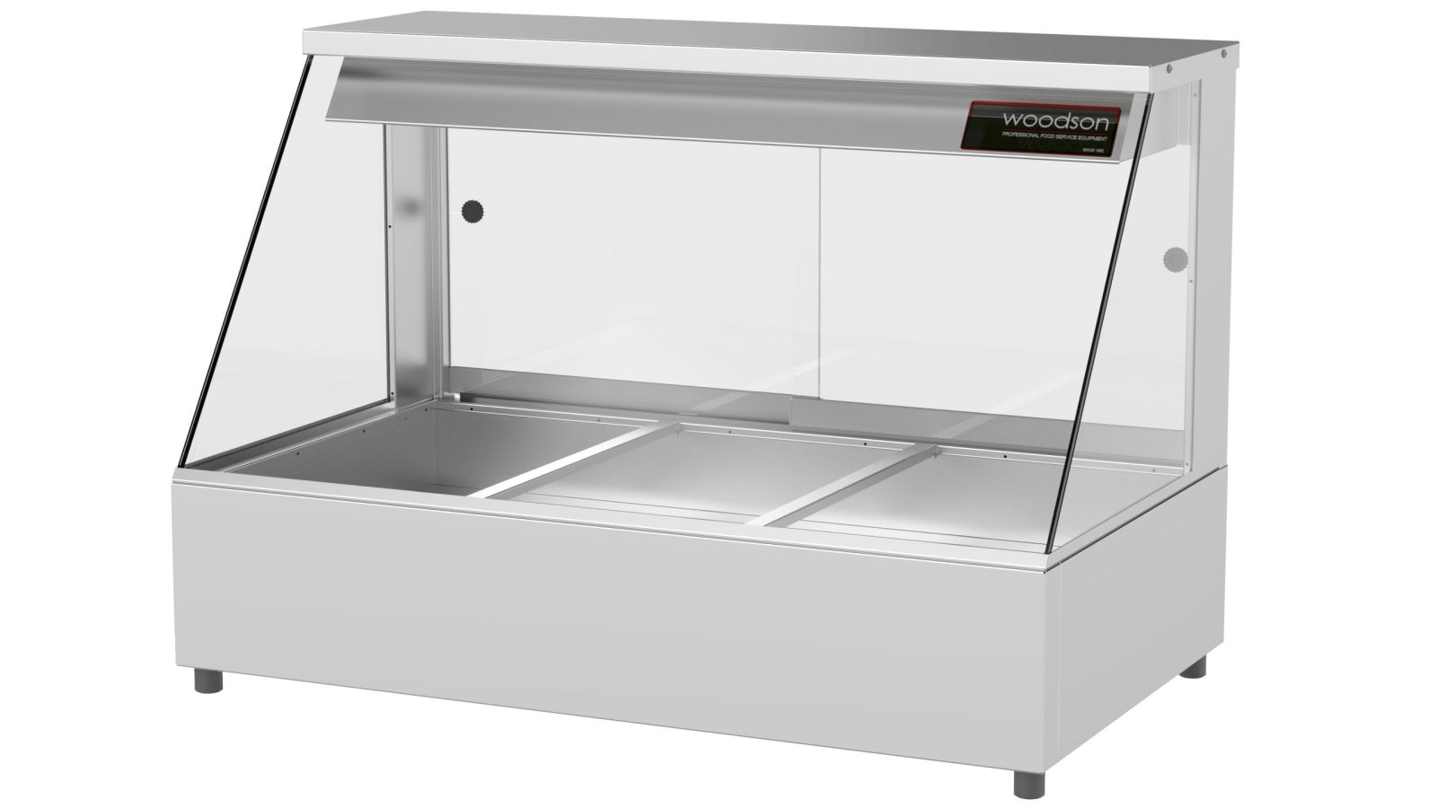 Woodson 3 Module Straight Glass Hot Food Display