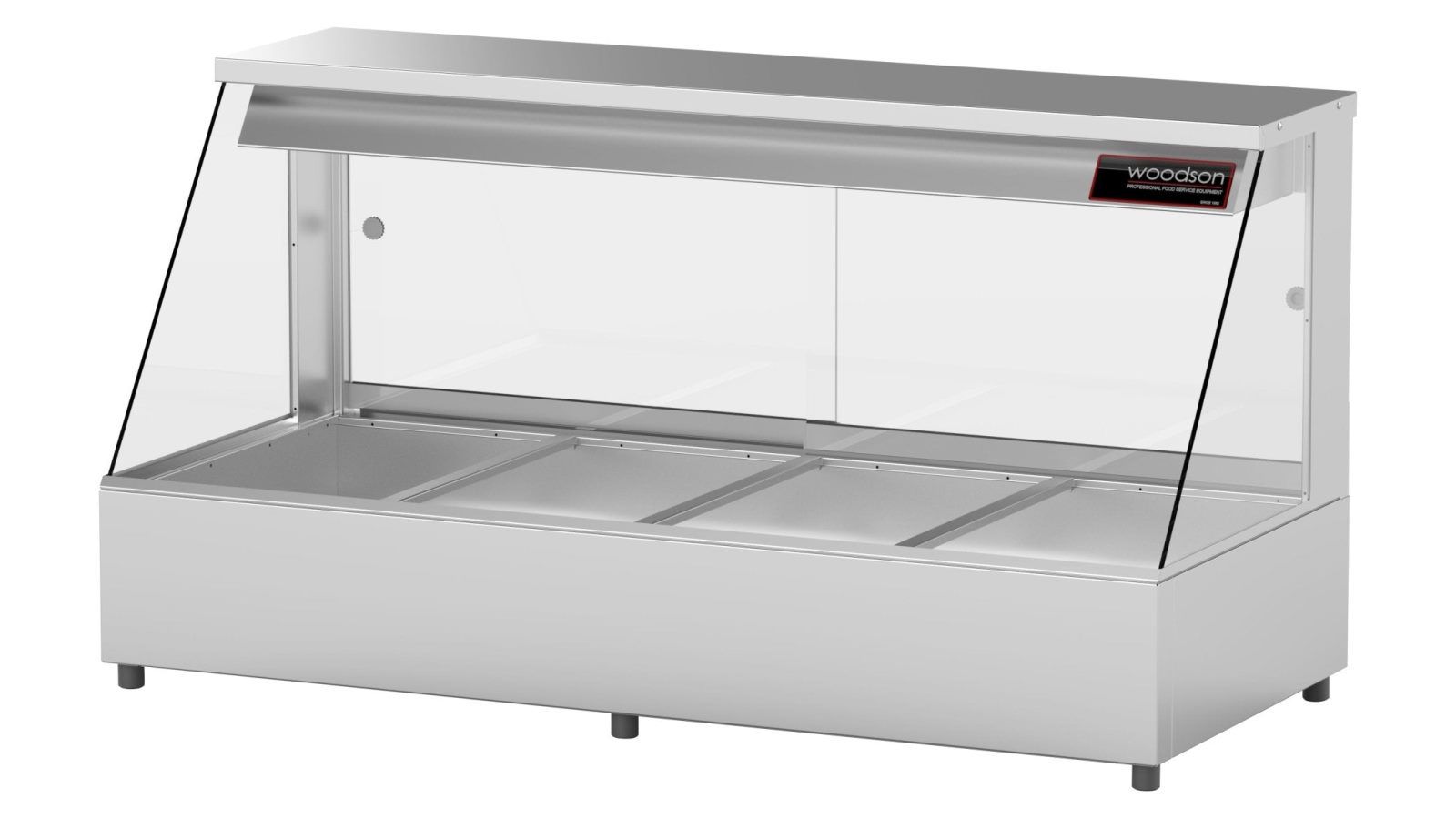 Woodson 4 Module Straight Glass Hot Food Display