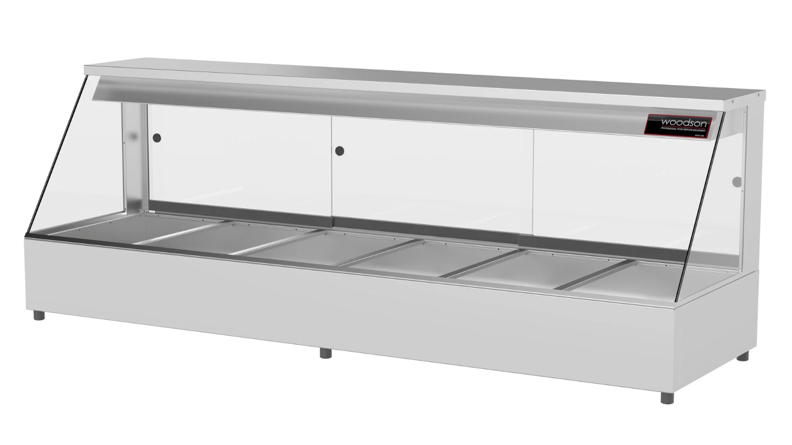 Woodson W.HFS26 6-Module Straight Glass Hot Food Display