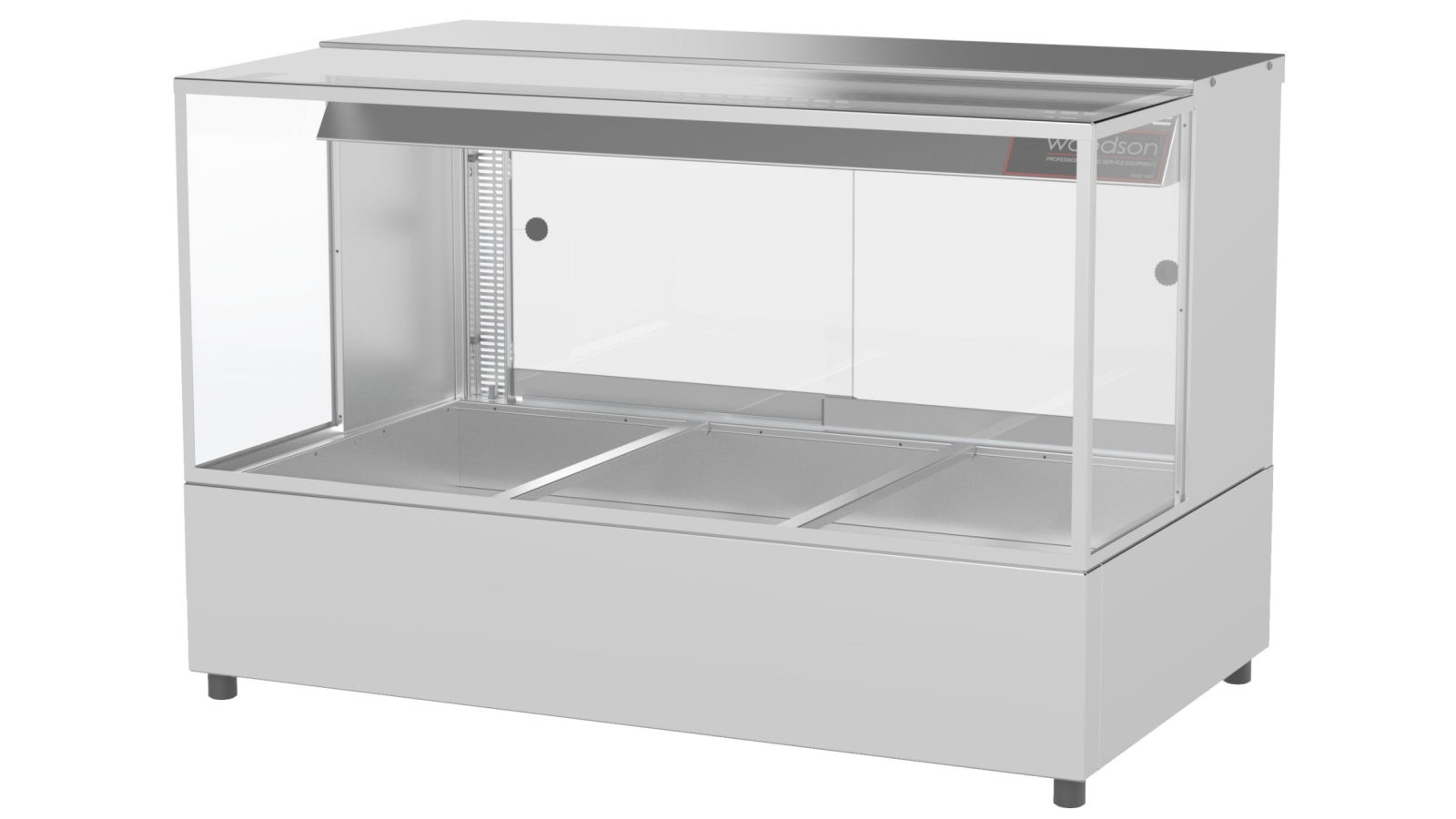 Woodson 3 Module Square Glass Hot Food Display