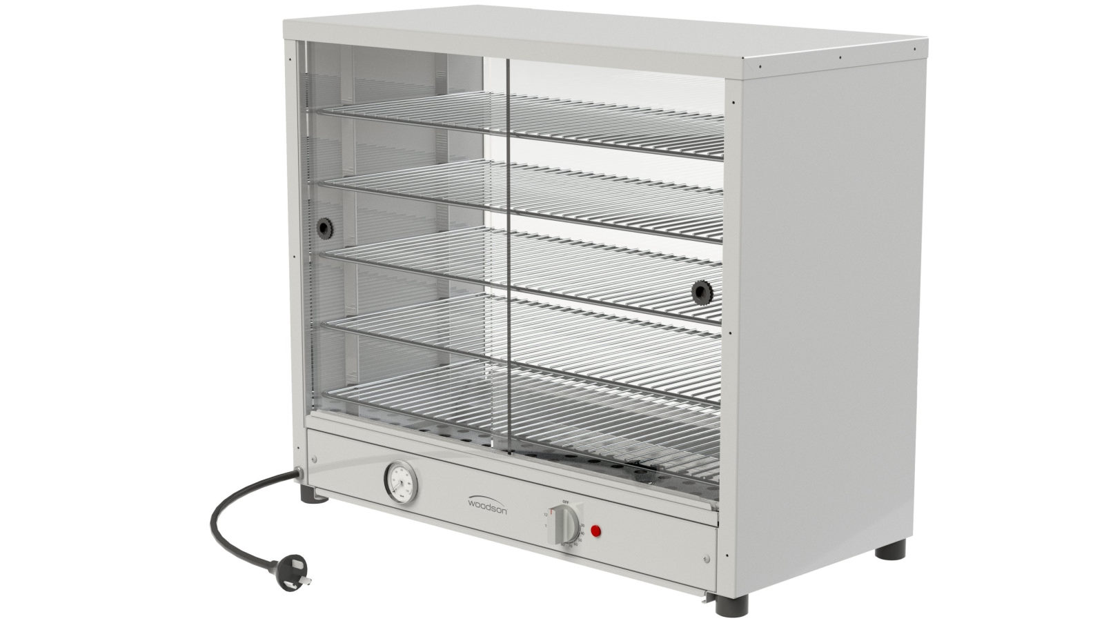 Woodson Pie Display and Food Display 100 Capacity with Sliding Glass Doors