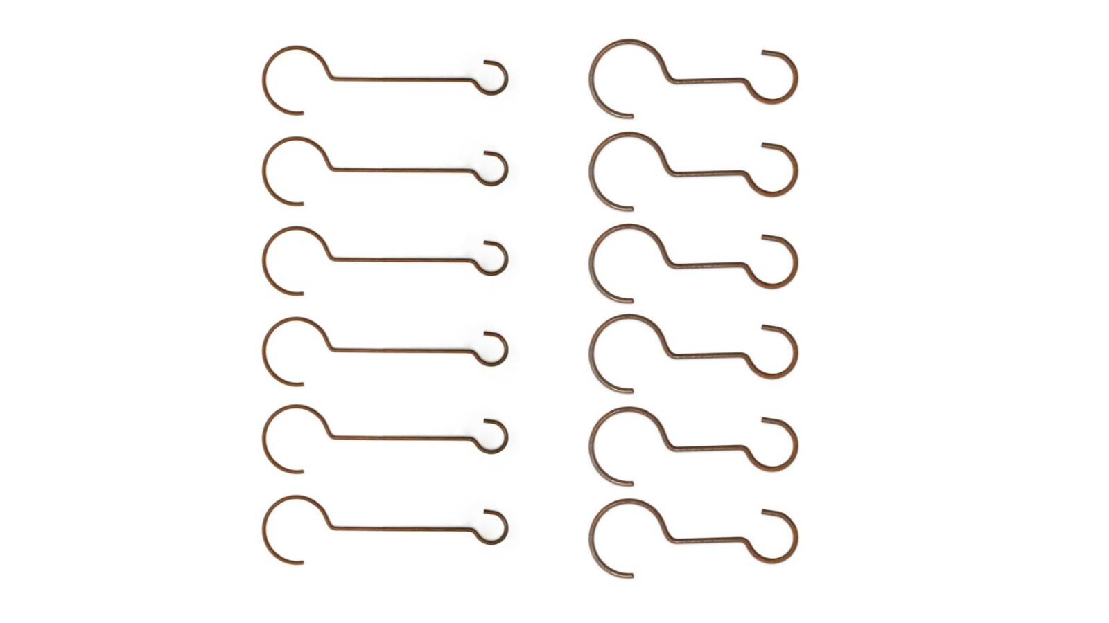 6 Piece Branch Hook Rust Metal Hanging Storage Garden Plant Hanger