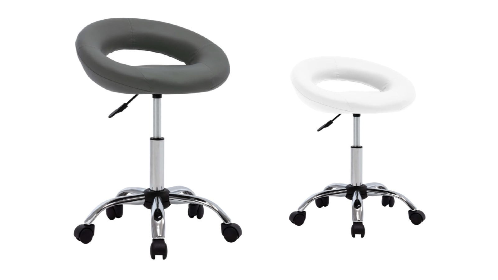 vidaXL Faux Leather Rolling Work Chair