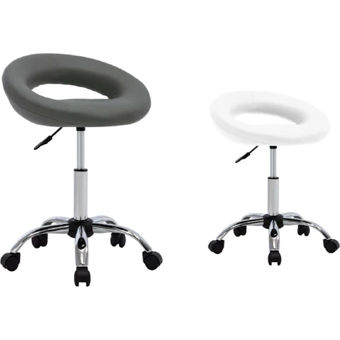 vidaXL Faux Leather Rolling Work Chair