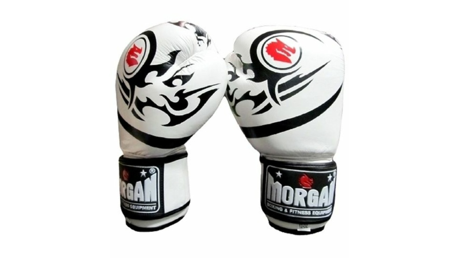 Morgan Sports Morgan Elite Boxing & Muay Thai Leather Gloves - White